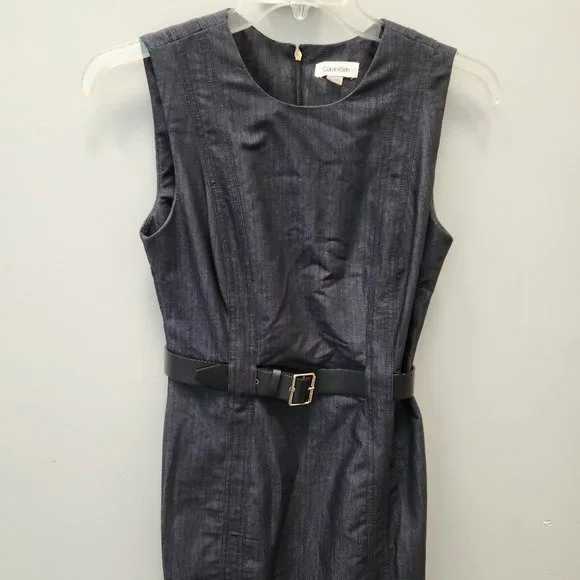 Calvin Klein | Dresses | Calvin Klein Sleeveless Denim Sheath Dress Wbelt | Poshmark Calvin Klein | Dresses | Calvin Klein Sleeveless Denim Sheath Dress Wbelt | Poshmark